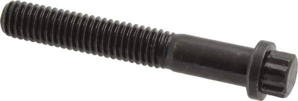 Value Collection - 3/8-16 UNC, 2-1/2" Length Under Head, 12 Point Drive Flange Bolt - 1" Thread Length, 170M PSI Alloy Steel, Smooth Flange, Uncoated - USA Tool & Supply