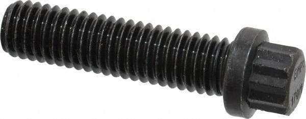 Value Collection - 7/16-14 UNC, 1-3/4" Length Under Head, 12 Point Drive Flange Bolt - 1-3/4" Thread Length, 170M PSI Alloy Steel, Smooth Flange, Uncoated - USA Tool & Supply