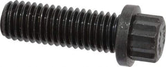 Value Collection - 1/2-13 UNC, 1-1/2" Length Under Head, 12 Point Drive Flange Bolt - 1-1/2" Thread Length, 170M PSI Alloy Steel, Smooth Flange, Uncoated - USA Tool & Supply