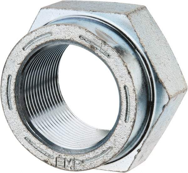 Value Collection - 1-1/2 - 12 UNF Grade C Hex Lock Nut with Distorted Thread - 2-1/4" Width Across Flats, 1-5/16" High, Cadmium Clear-Plated Finish - USA Tool & Supply