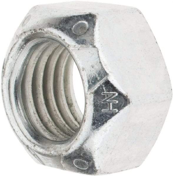 Value Collection - 7/8-9 UNC Grade C Hex Lock Nut with Distorted Thread - 1-5/16" Width Across Flats, 49/64" High, Cadmium Clear-Plated Finish - USA Tool & Supply