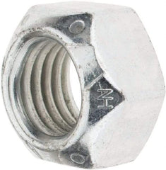 Value Collection - 7/8-9 UNC Grade C Hex Lock Nut with Distorted Thread - 1-5/16" Width Across Flats, 49/64" High, Cadmium Clear-Plated Finish - USA Tool & Supply