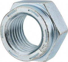 Value Collection - 1-1/4 - 7 UNC Grade C Hex Lock Nut with Distorted Thread - 1-7/8" Width Across Flats, 1-3/32" High, Cadmium Clear-Plated Finish - USA Tool & Supply