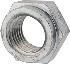 Value Collection - 1-3/8 - 6 UNC Grade C Hex Lock Nut with Distorted Thread - 2-1/16" Width Across Flats, 1-13/64" High, Cadmium Clear-Plated Finish - USA Tool & Supply