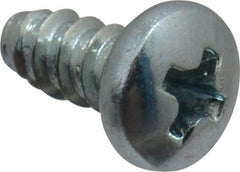 Value Collection - #4 Pan Head Phillips Sheet Metal Screw - Steel, 1/4" Length Under Head, Grade 2 - USA Tool & Supply