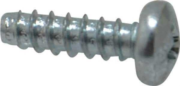 Value Collection - #8 Pan Head Phillips Sheet Metal Screw - Steel, 1/2" Length Under Head, Grade 2 - USA Tool & Supply