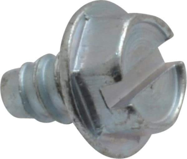 Value Collection - #8 Hex Washer Head Slotted Sheet Metal Screw - Steel, 1/4" Length Under Head, Grade 2 - USA Tool & Supply