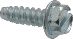 Value Collection - #8 Hex Washer Head Slotted Sheet Metal Screw - Steel, 1/2" Length Under Head, Grade 2 - USA Tool & Supply