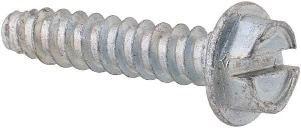 Value Collection - #8 Hex Washer Head Slotted Sheet Metal Screw - Steel, 3/4" Length Under Head, Grade 2 - USA Tool & Supply