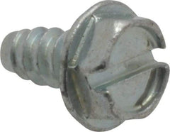 Value Collection - #10 Hex Washer Head Slotted Sheet Metal Screw - Steel, 3/8" Length Under Head, Grade 2 - USA Tool & Supply