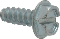 Value Collection - #10 Hex Washer Head Slotted Sheet Metal Screw - Steel, 1/2" Length Under Head, Grade 2 - USA Tool & Supply