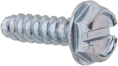 Value Collection - #10 Hex Washer Head Slotted Sheet Metal Screw - Steel, 5/8" Length Under Head, Grade 2 - USA Tool & Supply