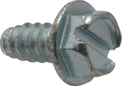 Value Collection - 1/4" Hex Washer Head Slotted Sheet Metal Screw - Steel, 1/2" Length Under Head, Grade 2 - USA Tool & Supply