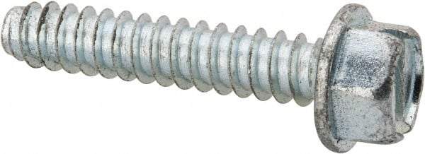 Value Collection - 1/4" Hex Washer Head Slotted Sheet Metal Screw - Steel, 1-1/4" Length Under Head, Grade 2 - USA Tool & Supply