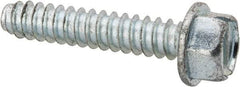 Value Collection - 1/4" Hex Washer Head Slotted Sheet Metal Screw - Steel, 1-1/4" Length Under Head, Grade 2 - USA Tool & Supply