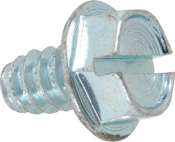 Value Collection - 5/16" Hex Washer Head Slotted Sheet Metal Screw - Steel, 1/2" Length Under Head, Grade 2 - USA Tool & Supply