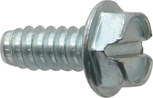 Value Collection - 5/16" Hex Washer Head Slotted Sheet Metal Screw - Steel, 3/4" Length Under Head, Grade 2 - USA Tool & Supply
