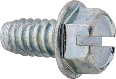 Value Collection - 3/8" Hex Washer Head Slotted Sheet Metal Screw - Steel, 3/4" Length Under Head, Grade 2 - USA Tool & Supply