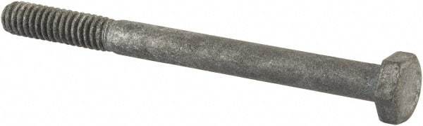 Value Collection - 1/4-20 Thread, 3" Length Under Head, Steel Hex Head Bolt - Hot Dipped Galvanized Coated, UNC Thread, ASTM A307, Grade 2 - USA Tool & Supply