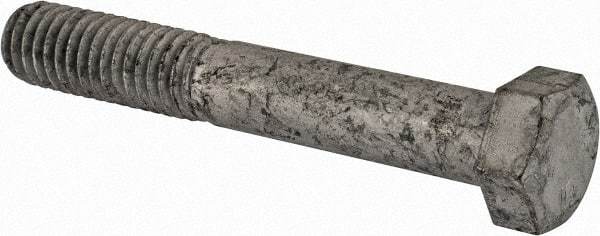 Value Collection - 3/8-16 Thread, 2-1/2" Length Under Head, Steel Hex Head Bolt - Hot Dipped Galvanized Coated, 9/16" Hex, UNC Thread, ANSI/ASME B18.2.2 & ASME B18.2.1, Grade 2 - USA Tool & Supply