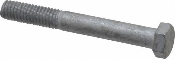 Value Collection - 3/8-16 Thread, 3" Length Under Head, Steel Hex Head Bolt - Hot Dipped Galvanized Coated, 9/16" Hex, UNC Thread, ANSI/ASME B18.2.2 & ASME B18.2.1, Grade 2 - USA Tool & Supply