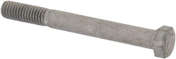 Value Collection - 3/8-16 Thread, 3-1/2" Length Under Head, Steel Hex Head Bolt - Hot Dipped Galvanized Coated, 9/16" Hex, UNC Thread, ANSI/ASME B18.2.2 & ASME B18.2.1, Grade 2 - USA Tool & Supply