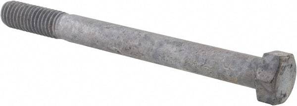 Value Collection - 3/8-16 Thread, 4" Length Under Head, Steel Hex Head Bolt - Hot Dipped Galvanized Coated, UNC Thread, ASTM A307, Grade 2 - USA Tool & Supply