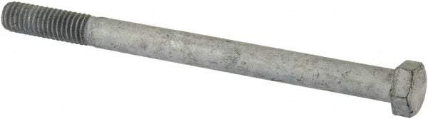 Value Collection - 3/8-16 Thread, 5" Length Under Head, Steel Hex Head Bolt - Hot Dipped Galvanized Coated, UNC Thread, ASTM A307, Grade 2 - USA Tool & Supply