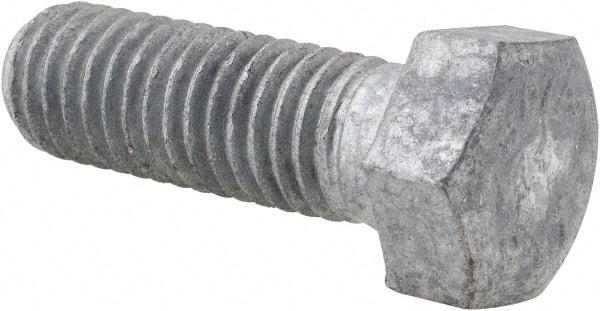 Value Collection - 1/2-13 Thread, 1-1/2" Length Under Head, Steel Hex Head Bolt - Hot Dipped Galvanized Coated, 3/4" Hex, UNC Thread, ANSI/ASME B18.2.2 & ASME B18.2.1, Grade 2 - USA Tool & Supply