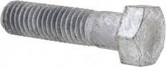 Value Collection - 1/2-13 Thread, 2" Length Under Head, Steel Hex Head Bolt - Hot Dipped Galvanized Coated, 3/4" Hex, UNC Thread, ANSI/ASME B18.2.2 & ASME B18.2.1, Grade 2 - USA Tool & Supply