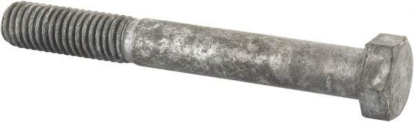 Value Collection - 1/2-13 Thread, 4" Length Under Head, Steel Hex Head Bolt - Hot Dipped Galvanized Coated, 3/4" Hex, UNC Thread, ANSI/ASME B18.2.2 & ASME B18.2.1, Grade 2 - USA Tool & Supply
