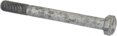 Value Collection - 1/2-13 Thread, 5" Length Under Head, Steel Hex Head Bolt - Hot Dipped Galvanized Coated, 3/4" Hex, UNC Thread, ANSI/ASME B18.2.2 & ASME B18.2.1, Grade 2 - USA Tool & Supply