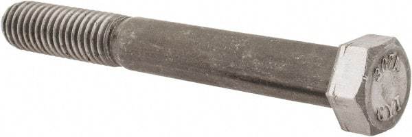 Value Collection - 7/16-14 Thread, 3-1/2" Length Under Head, Steel Hex Head Bolt - Uncoated, UNC Thread, ASTM A307, Grade 2 - USA Tool & Supply