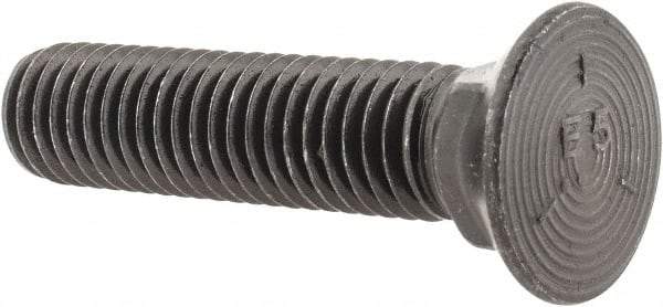 Value Collection - 1/2-13 UNC, 2-1/4" OAL, Steel Plow Bolt - Uncoated, Grade 5 - USA Tool & Supply