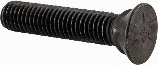 Value Collection - 1/2-13 UNC, 2-1/2" OAL, Steel Plow Bolt - Uncoated, Grade 5 - USA Tool & Supply