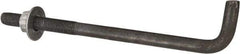 Value Collection - 1-8, 18" OAL Bent Anchor Bolt - Grade 2 Steel - USA Tool & Supply