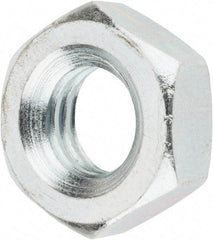 Value Collection - 3/8-16 UNC Steel Right Hand Machine Screw Hex Nut - 5/8" Across Flats, 1/4" High, Zinc Clear Finish - USA Tool & Supply