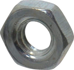 Value Collection - #3-56 UN Steel Right Hand Machine Screw Hex Nut - 3/16" Across Flats, 0.066" High, Zinc-Plated Finish, 2B Class of Fit - USA Tool & Supply