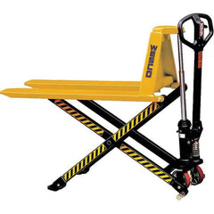 Wesco Industrial Products - 2,200 Lb Capacity, 31-1/2" Lift Scissor High Lift - 3.6" Min Lift Height, 44-1/2" Fork Length x 27" Fork Width, 27" Overall Width - USA Tool & Supply