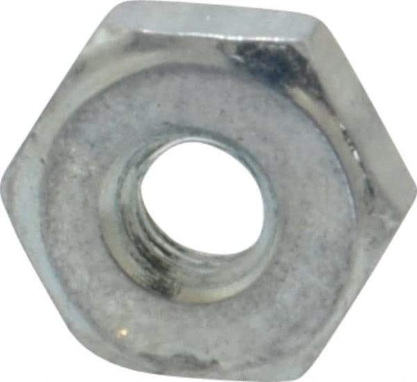 Value Collection - #6-40 UN Steel Right Hand Machine Screw Hex Nut - 5/16" Across Flats, 0.114" High, Zinc-Plated Finish, 2B Class of Fit - USA Tool & Supply