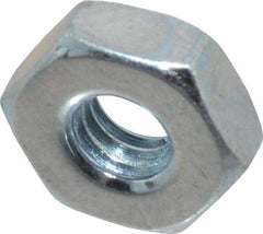 Value Collection - #8-36 UN Steel Right Hand Machine Screw Hex Nut - 11/32" Across Flats, 1/8" High, Zinc-Plated Finish, 2B Class of Fit - USA Tool & Supply