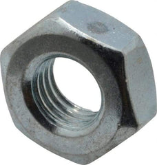 Value Collection - 1/4-28 UN Steel Right Hand Machine Screw Hex Nut - 7/16" Across Flats, 0.193" High, Zinc-Plated Finish, 2B Class of Fit - USA Tool & Supply