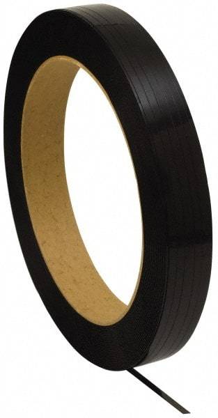 Made in USA - 7,200' Long x 1/2" Wide, Coil Case Plastic Strapping - 500 Lb Capacity, 0.02" Thick - USA Tool & Supply