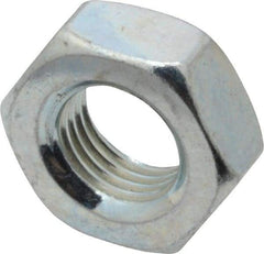 Value Collection - 3/8-24 UN Steel Right Hand Machine Screw Hex Nut - 5/8" Across Flats, 0.257" High, Zinc-Plated Finish, 2B Class of Fit - USA Tool & Supply
