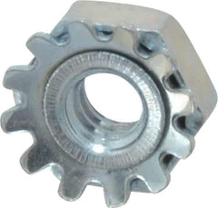 Value Collection - #4-40, Zinc Plated, Steel Hex Nut with External Tooth Washer - 9/32" Washer Diam, 1/4" Width Across Flats - USA Tool & Supply