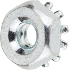 Value Collection - #6-32, Zinc Plated, Steel Hex Nut with External Tooth Washer - 11/32" Washer Diam, 5/16" Width Across Flats - USA Tool & Supply