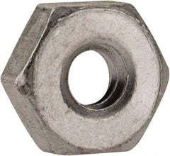 Value Collection - #6-32 UNC Aluminum Right Hand Machine Screw Hex Nut - 5/16" Across Flats, 7/64" High, Uncoated - USA Tool & Supply