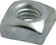 Value Collection - 5/16-18 Steel Square Nut - Zinc Plated, 9/16" Square Width x 17/64" Overall Height - USA Tool & Supply