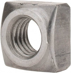 Value Collection - 1/2-13 Steel Square Nut - Uncoated, 13/16" Square Width x 7/16" Overall Height - USA Tool & Supply