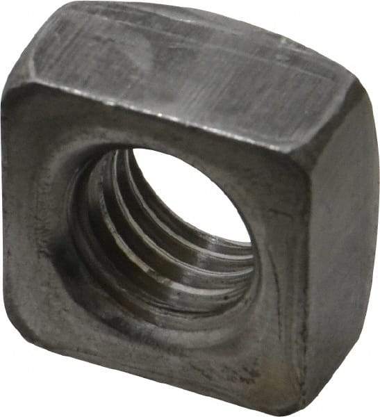 Value Collection - 5/8-11 Steel Square Nut - Uncoated, 1" Square Width x 35/64" Overall Height - USA Tool & Supply